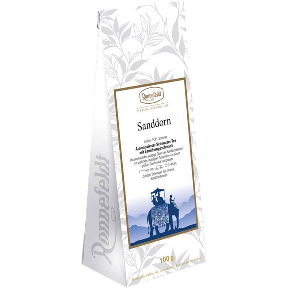 Ronnefeldt Schwarztee Sanddorn Packung