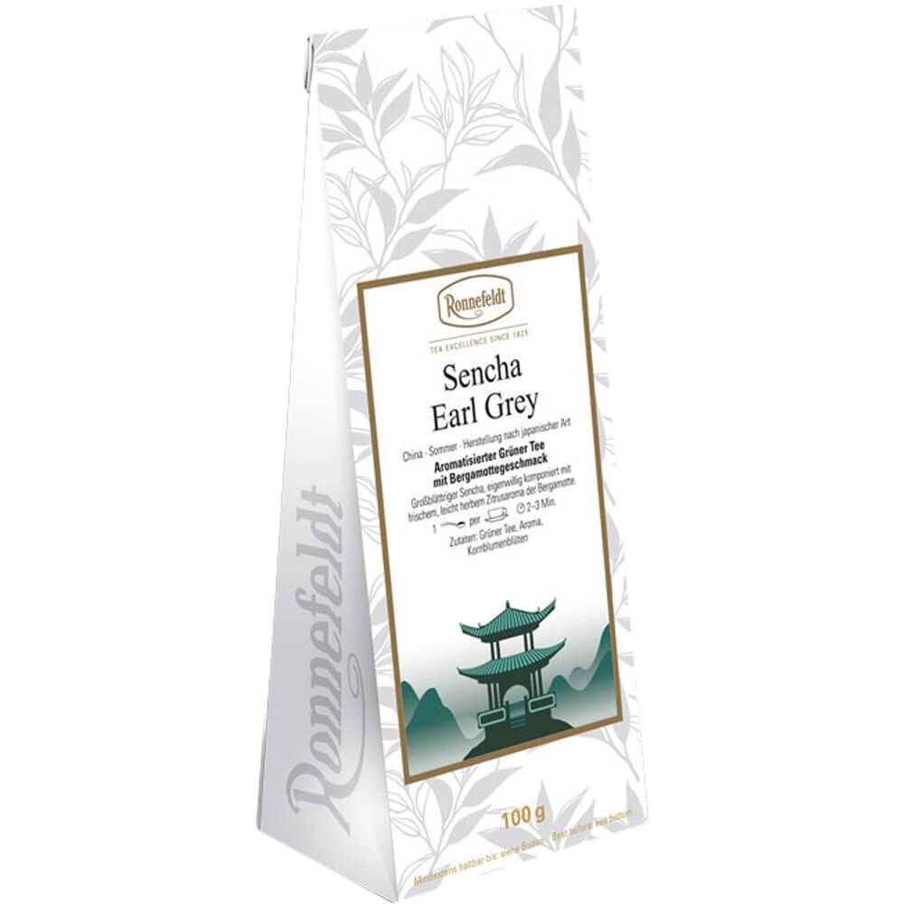 Ronnefeldt Grüntee Sencha Earl Grey Packung