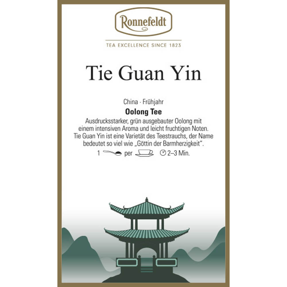 Ronnefeldt Oolong Tie Guan Yin Etikett