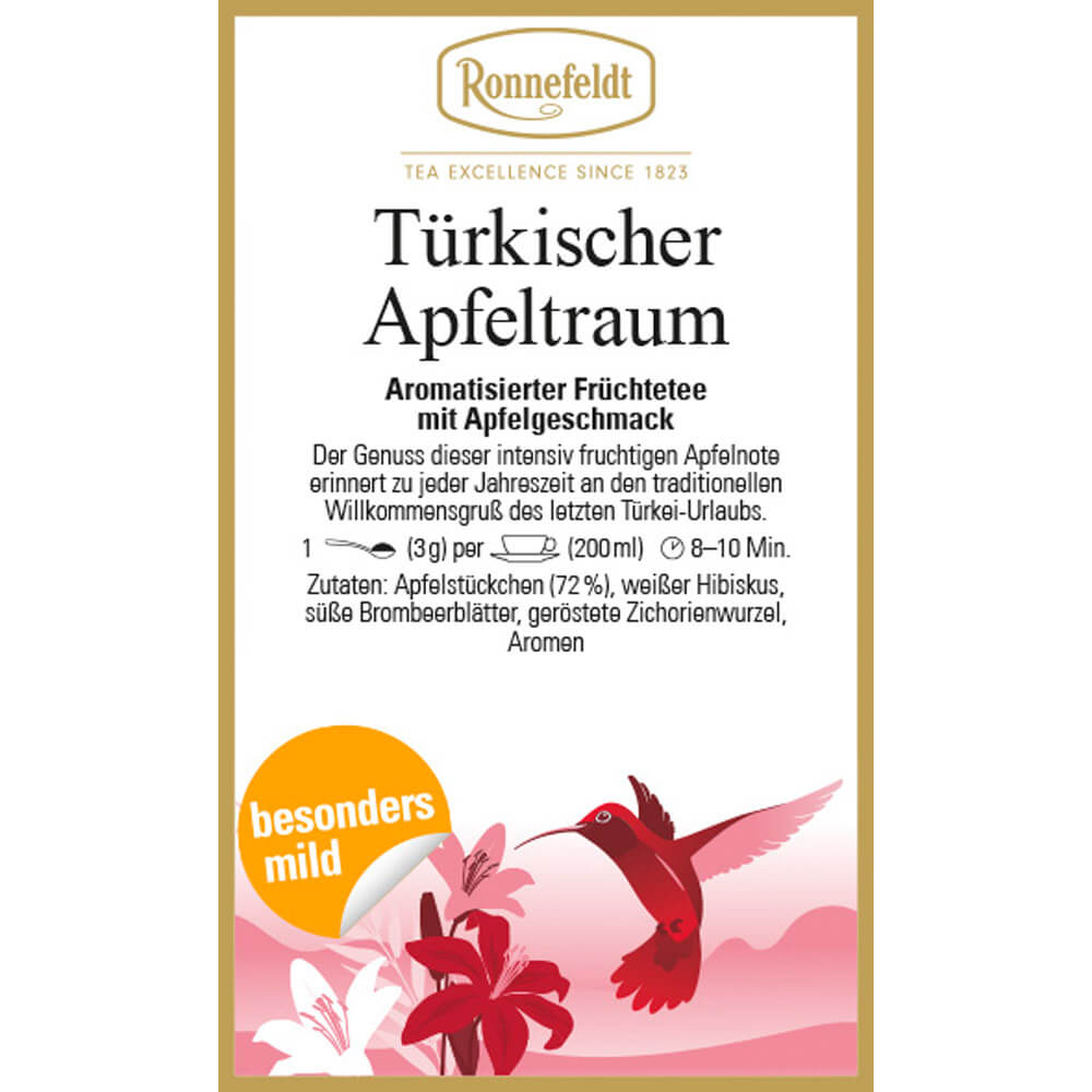 Früchtetee Türkischer Apfeltraum Etikett