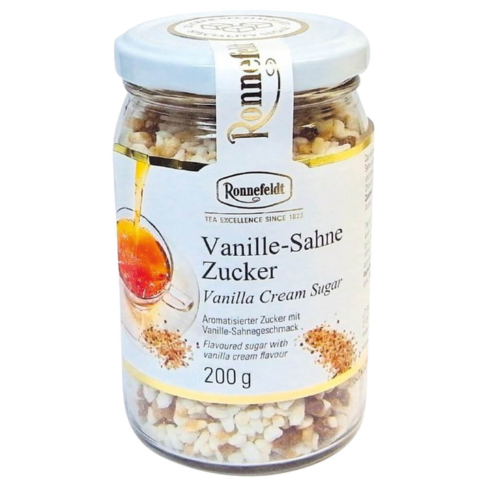 Vanille Sahne Zucker im Glas
