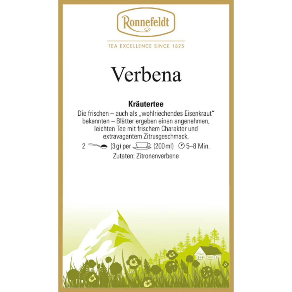 Kräutertee Verbena Etikett