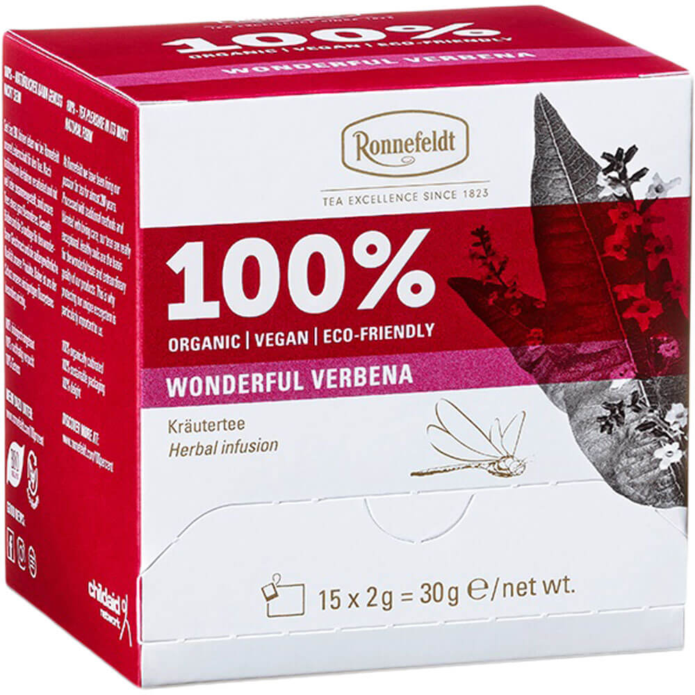 Premium Teebeutel Zitronenverbene bio Packung