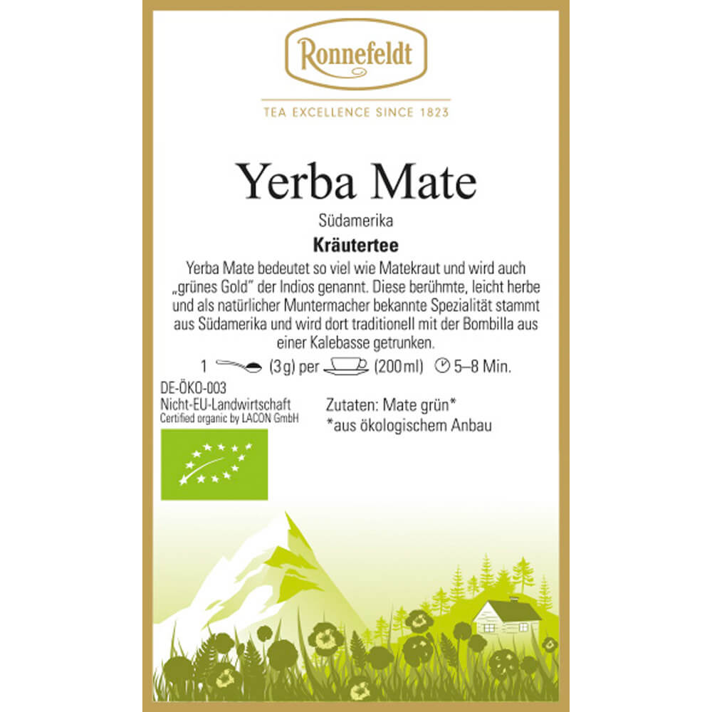 Kräutertee Yerba Mate bio Etikett