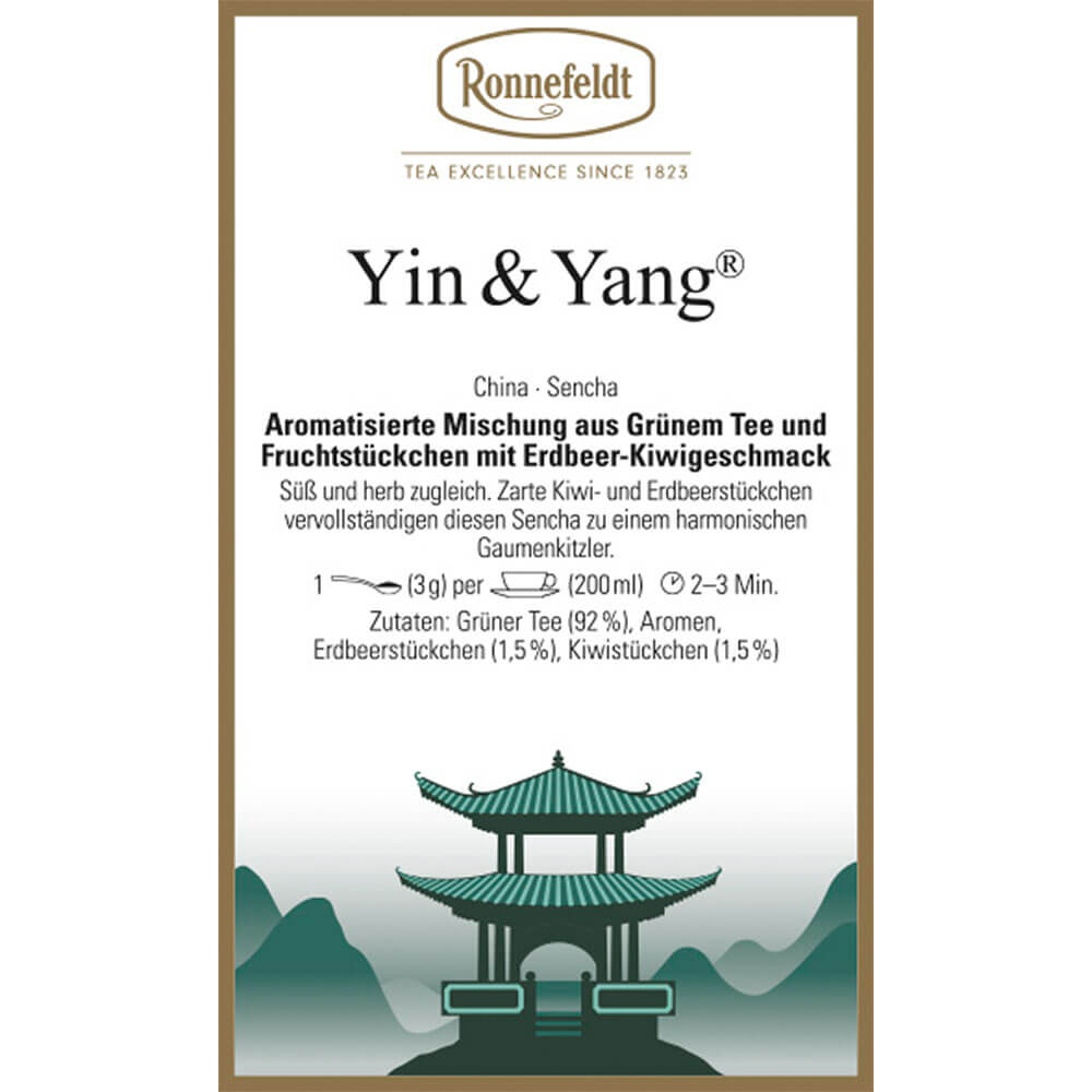 Ronnefeldt Grüntee Yin & Yang Etikett neu