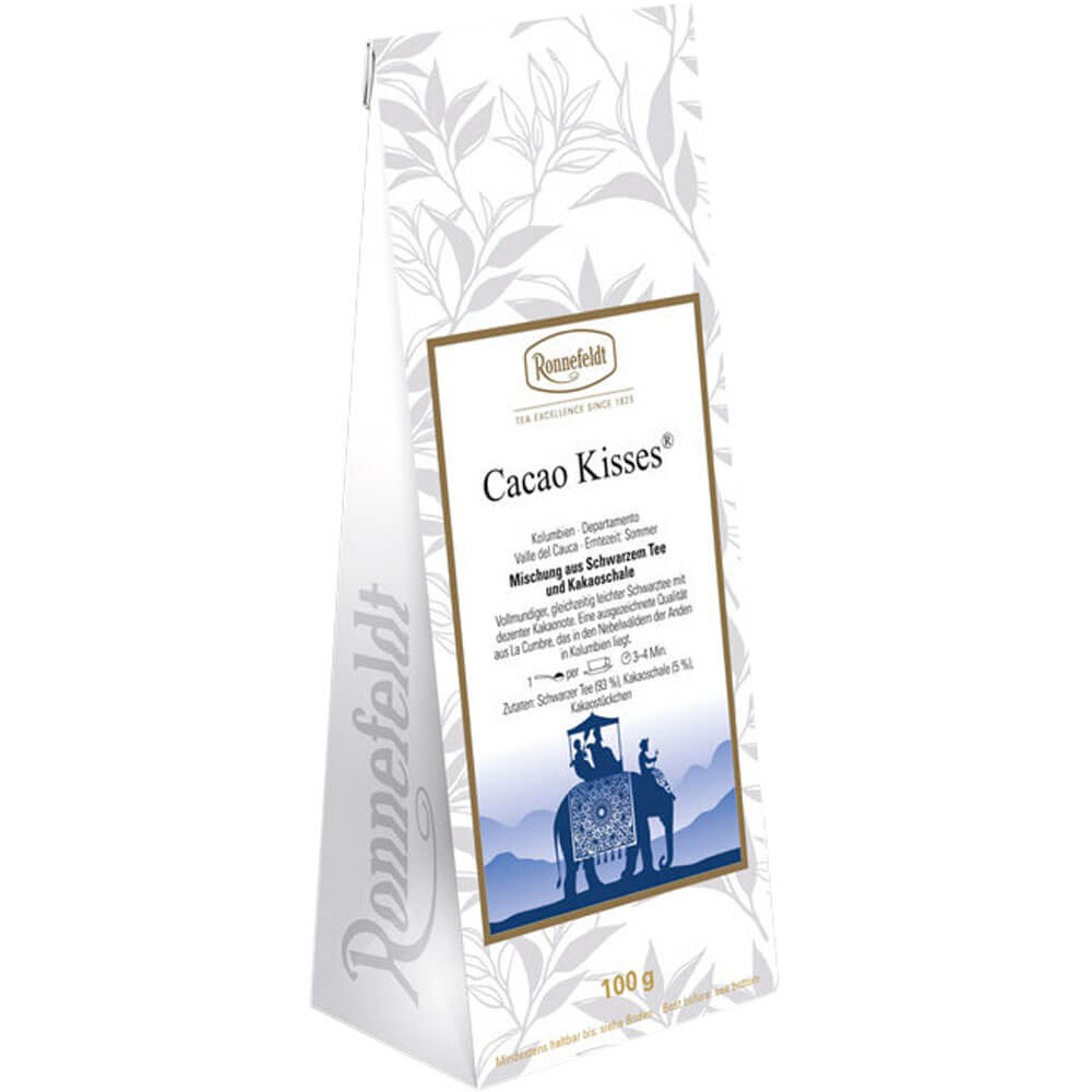 Schwarzer Tee Cacao Kisses Packung