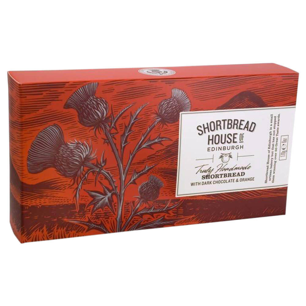 Shortbread mit dunkler Schokolade und Orange Packung