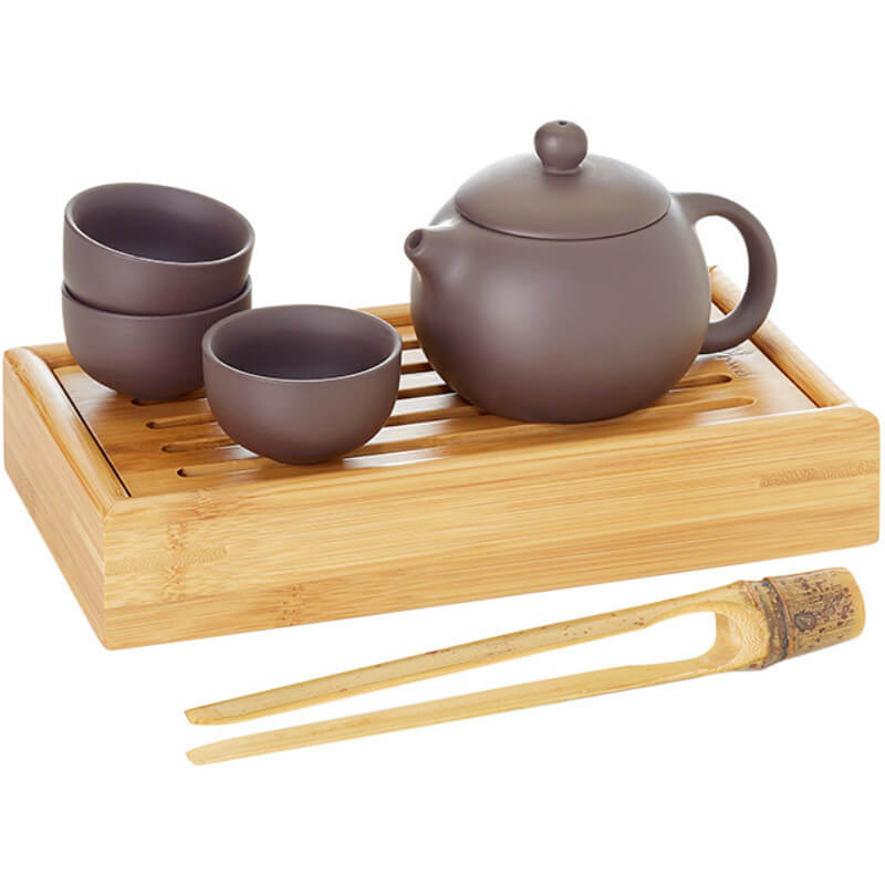 Tee Set Zeng aus dunklem Zisha Ton