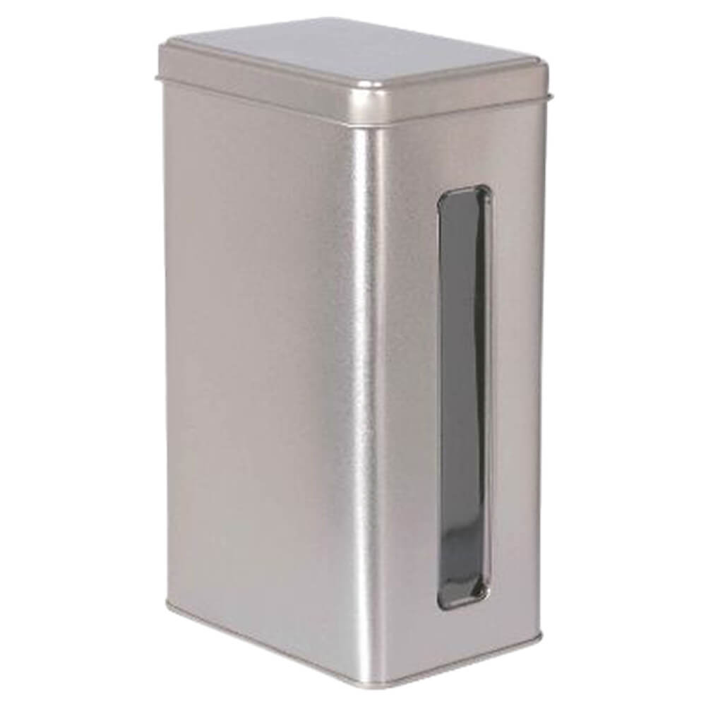 Teedose mit Fenster 400g eckig#teedose_400g-eckig