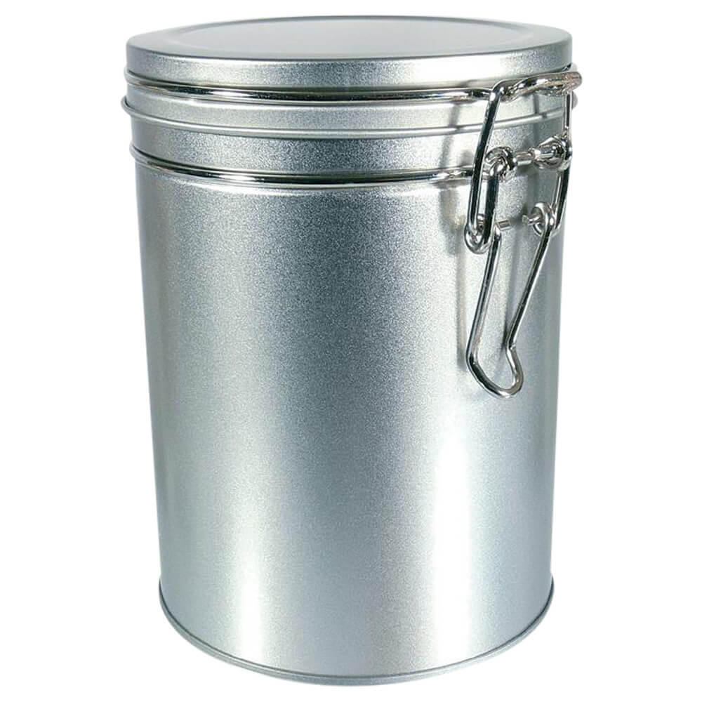 Teedose mit Aromaverschluss 200g silber matt#variante_200g-silber-matt