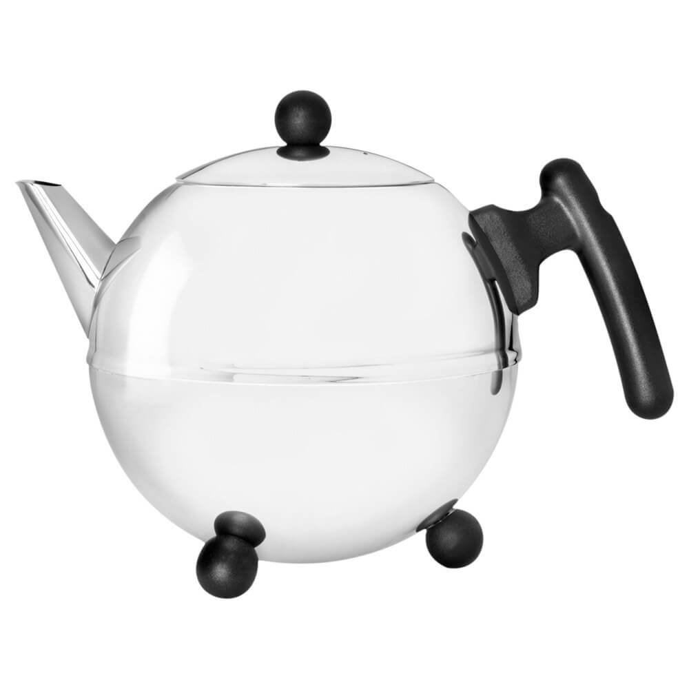  Bredemeijer Teekanne Duet Bella Ronde, schwarze Beschläge, 1,2lt. Kanne#teekanne_1200ml