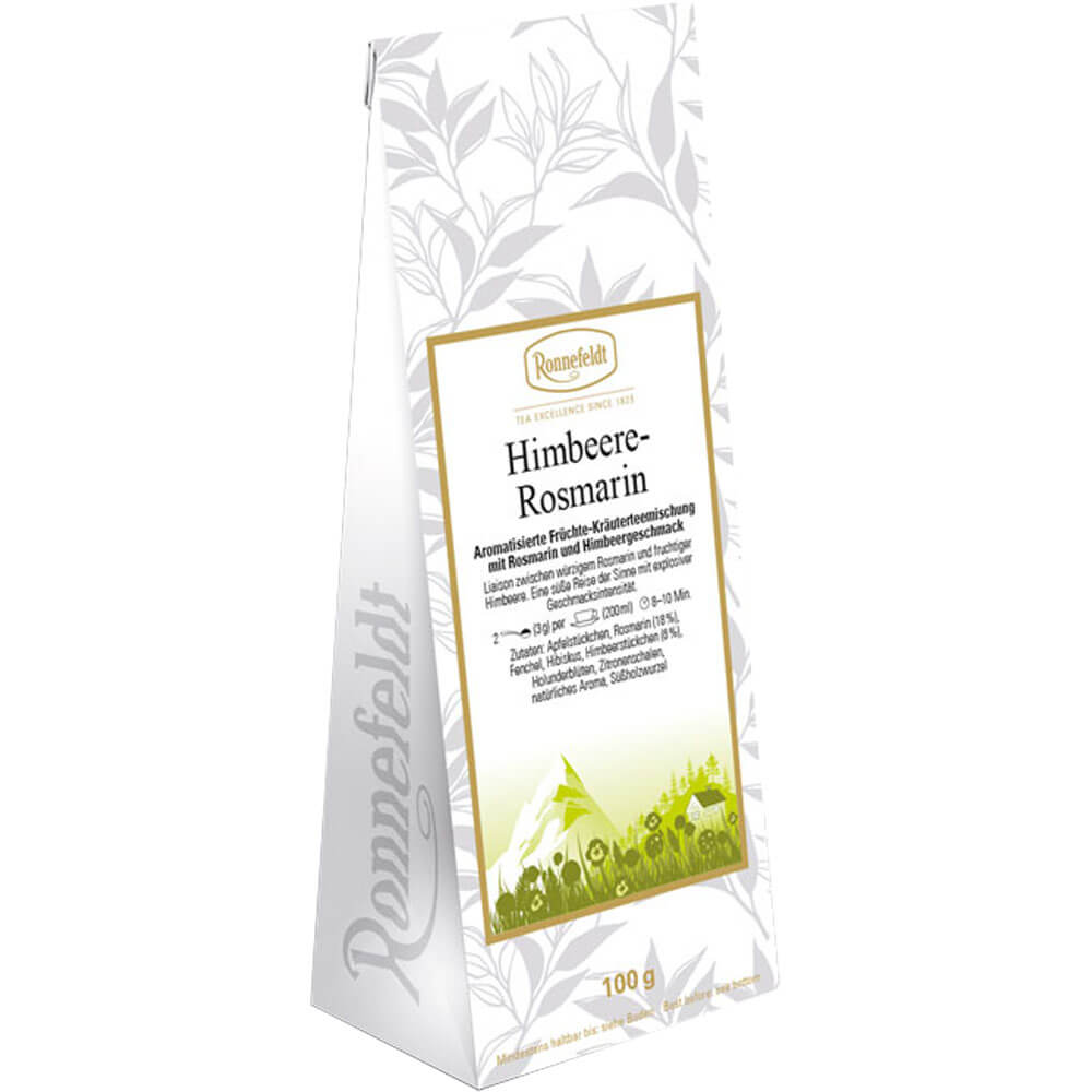 Früchte-Kräuterteemischung Himbeere Rosmarin Packung