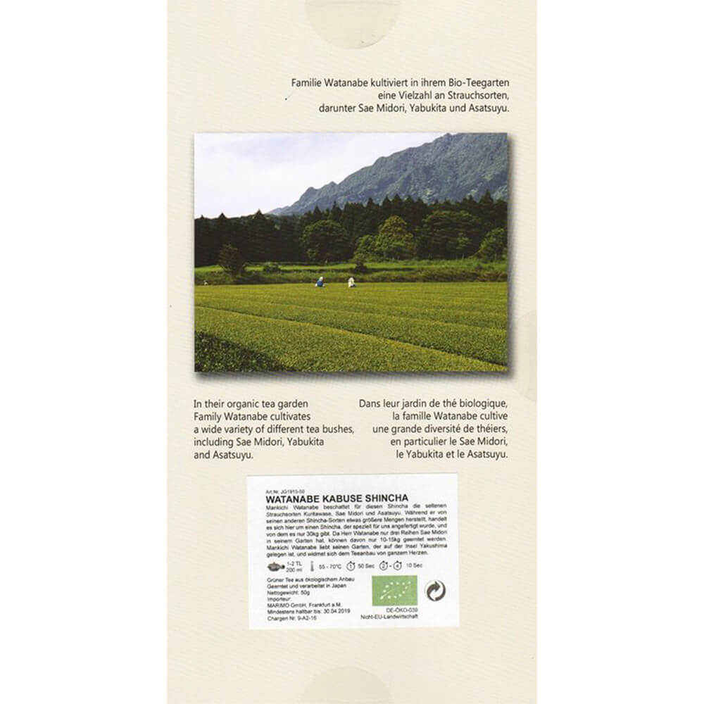 Watanabe Kabuse Shincha 2026 bio