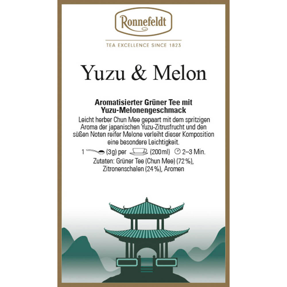 Ronnefeldt Grüntee Yuzu & Melon Etikett neu
